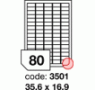Samolepící etikety 35.6x16.9mm, 100archů
