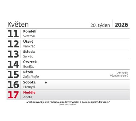 Kalendář Slunečnice