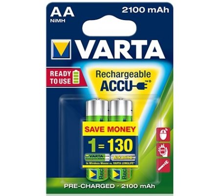 Baterie Varta ACCU nabíjecí 2100MmAh AA 2ks