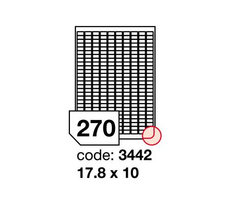 Samolepící etikety 17.8x10mm, 100archů