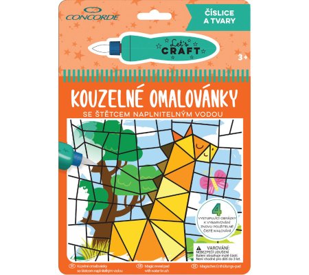 Omalovánky kouzelné Číslice a tvary