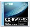 TDK CD-RW, 700MB, 80min, 4x-12x, 1ks