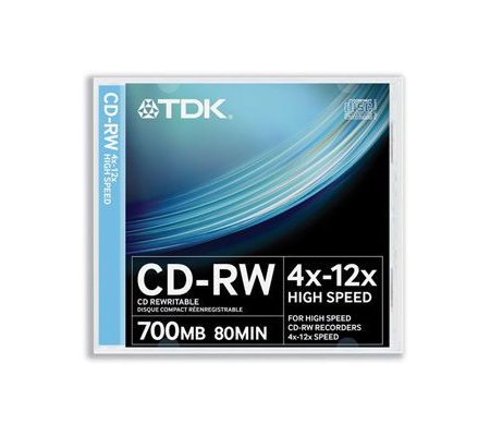 TDK CD-RW, 700MB, 80min, 4x-12x, 1ks