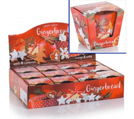 Svíčka v konickém skle 115g Gingerbread - With orange and anise note