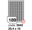 Samolepící etikety 25.4x10mm, 100archů