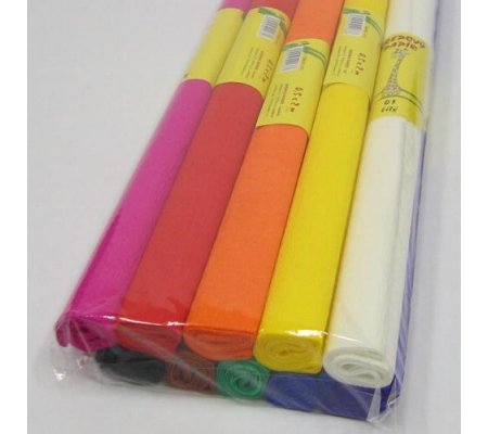 Krepový papír mix 10 barev - 0,5x2m