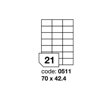 Samolepící etikety 70x42.4mm, 100archů