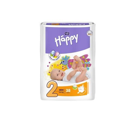 Bella Happy mini 3-6kg 38ks + Bella vlhčené ubrousky 56ks