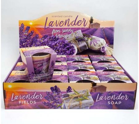 Svíčka v konickém skle 115g - Lavender FIELDS