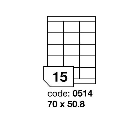 Samolepící etikety 70x50.8mm, 100archů
