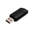 USB flash disk "PinStripe", černá, 64GB, USB 2.0, 10/4MB/ sec, VERBATIM