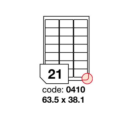 Samolepící etikety 63.5x38.1mm, 100archů